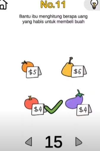 Bantu Ibu Menghitung Berapa Uang yang Habis untuk Membeli Buah Brain Out Bantu Ibu Menghitung Berapa Uang yang Habis untuk Membeli Buah Brain Out